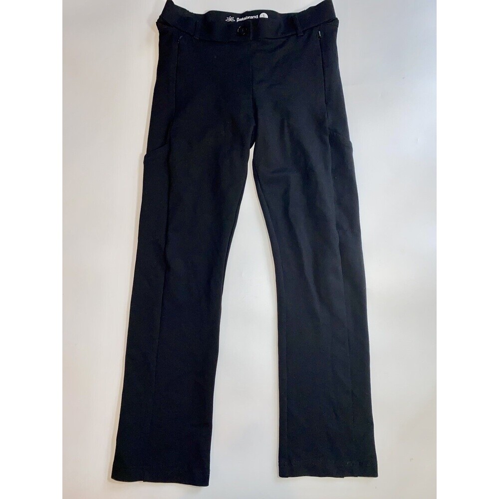 BETABRAND Pants Stretch Travel Work Black Medium Rise Small Petite Media Pocket